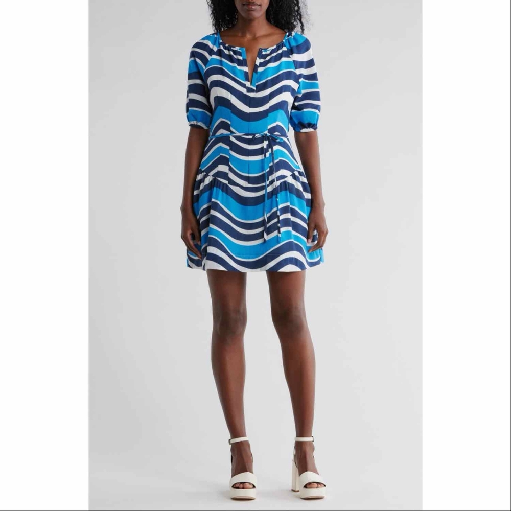 Puff Sleeve Drop Waist Babydoll Minidress